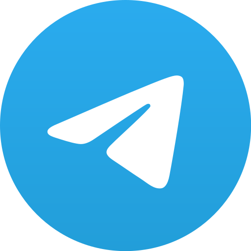 Logo de l'application de messagerie Telegram, représenté par un papier avion blanc sur un fond bleu.